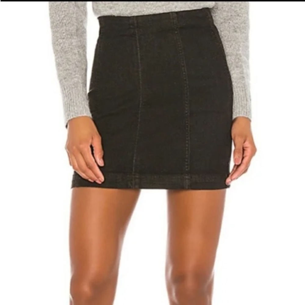 Free People Modern Femme Denim Mini Skirt | Size 0